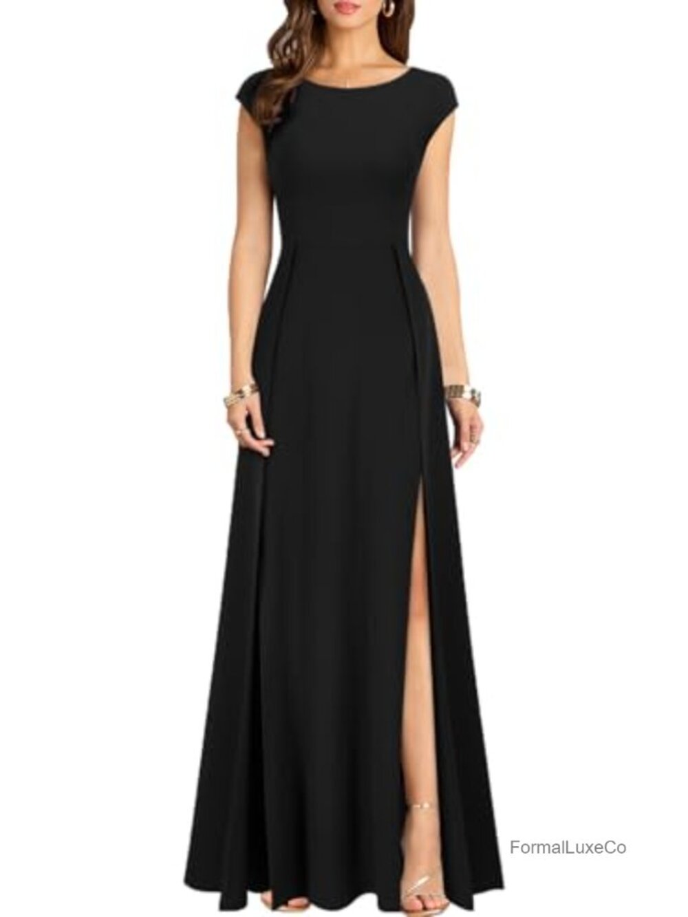 MUSHARE Women's Long Formal Cocktail Dress Split High Waist Party